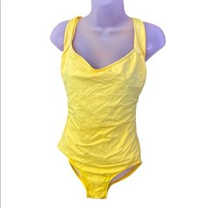 Ujena Yellow Swimsuit Straps cross in the Back